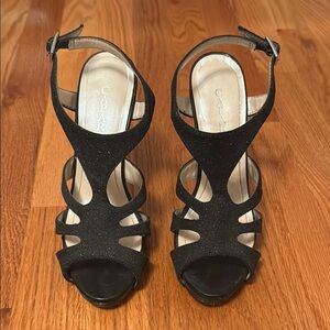 Caparros Black Strappy Women's Heels